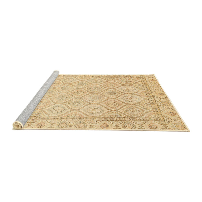 Sideview of Machine Washable Abstract Sun Yellow Rug, wshabs3345