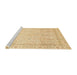 Sideview of Machine Washable Abstract Sun Yellow Rug, wshabs3345