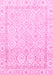 Machine Washable Oriental Pink Traditional Rug, wshabs3345pnk