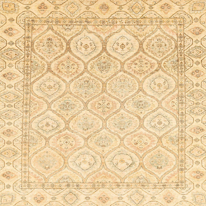 Square Abstract Sun Yellow Oriental Rug, abs3345
