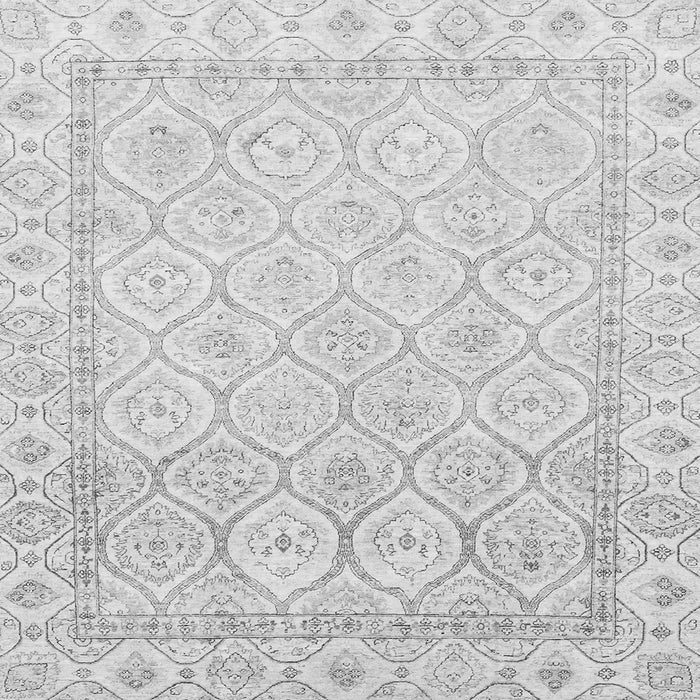 Square Machine Washable Oriental Gray Traditional Rug, wshabs3345gry