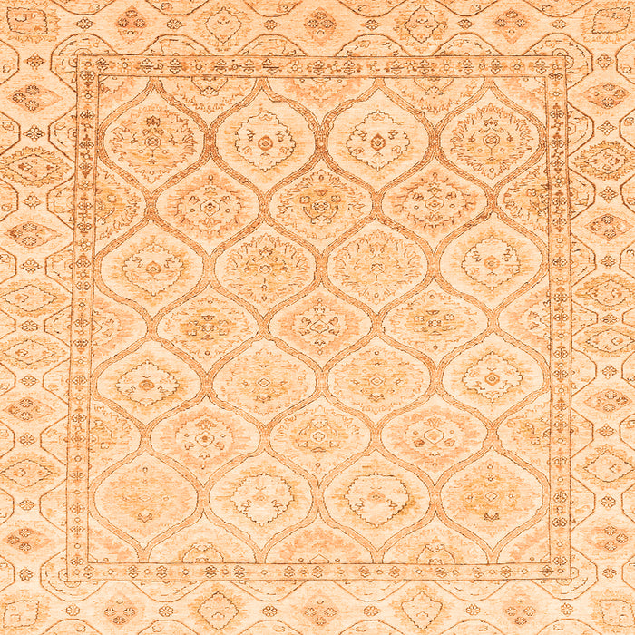 Square Oriental Orange Traditional Rug, abs3345org