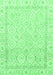 Machine Washable Oriental Emerald Green Traditional Area Rugs, wshabs3345emgrn