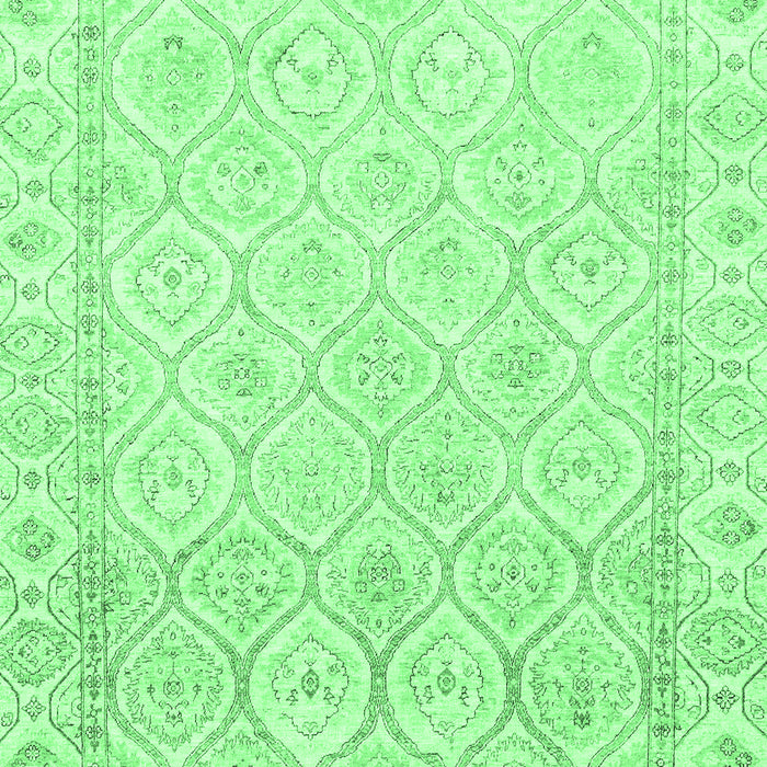 Machine Washable Oriental Emerald Green Traditional Area Rugs, wshabs3345emgrn