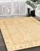 Machine Washable Abstract Sun Yellow Rug in a Family Room, wshabs3345