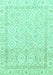 Machine Washable Oriental Turquoise Traditional Area Rugs, wshabs3345turq