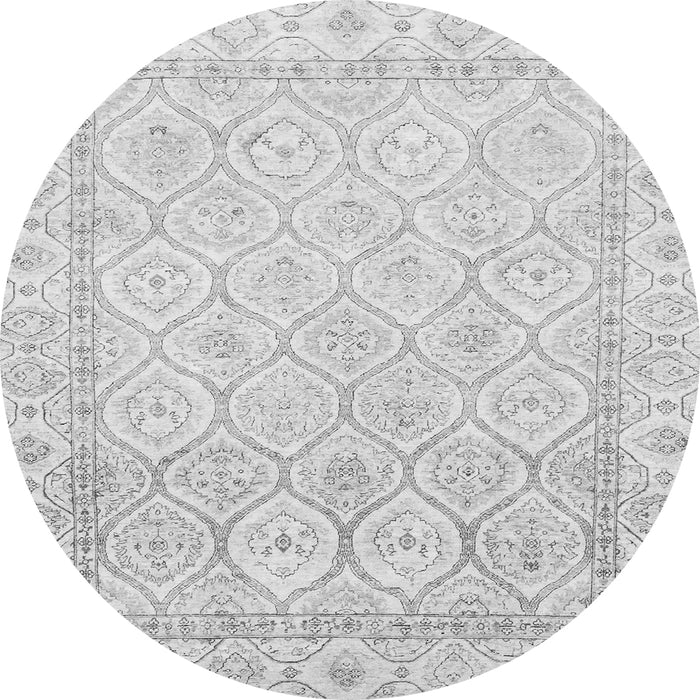 Round Oriental Gray Traditional Rug, abs3345gry
