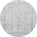 Round Oriental Gray Traditional Rug, abs3345gry