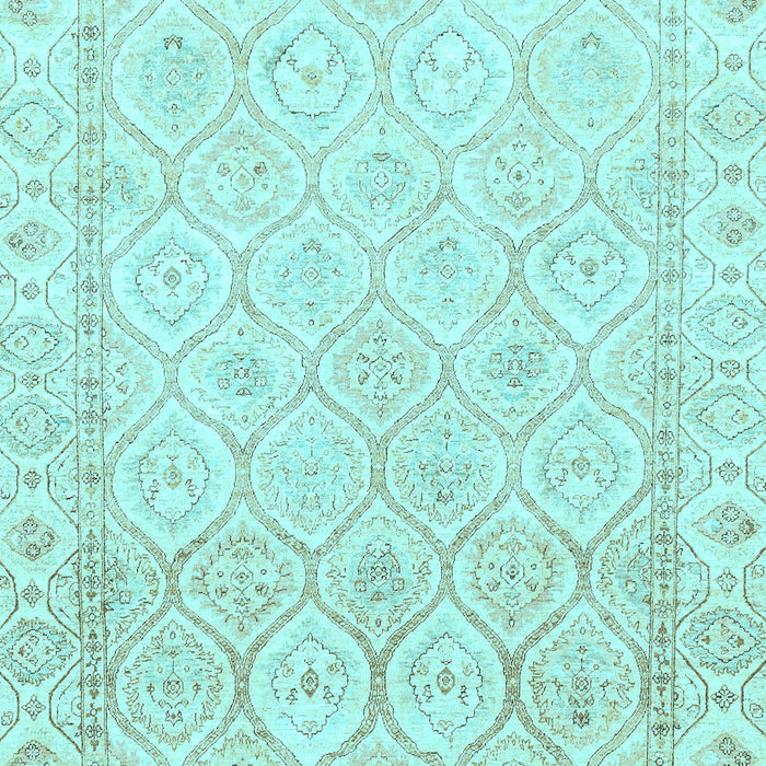 Machine Washable Oriental Light Blue Traditional Rug, wshabs3345lblu