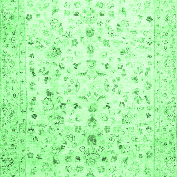Oriental Emerald Green Traditional Rug, abs3346emgrn
