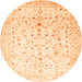 Round Oriental Orange Traditional Rug, abs3346org