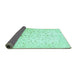 Sideview of Oriental Turquoise Traditional Rug, abs3346turq