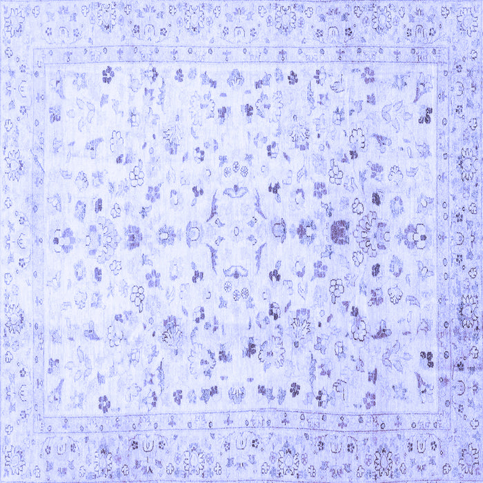 Square Oriental Blue Traditional Rug, abs3346blu