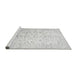 Sideview of Machine Washable Oriental Gray Traditional Rug, wshabs3346gry