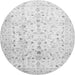 Round Oriental Gray Traditional Rug, abs3346gry