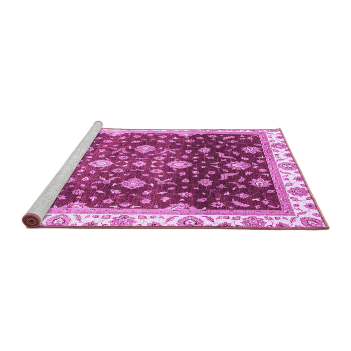 Sideview of Machine Washable Oriental Purple Traditional Area Rugs, wshabs3347pur