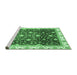 Sideview of Machine Washable Oriental Emerald Green Traditional Area Rugs, wshabs3347emgrn