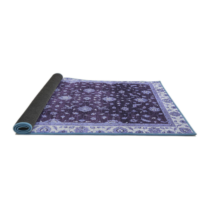 Sideview of Oriental Blue Traditional Rug, abs3347blu