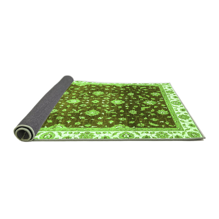 Sideview of Oriental Green Traditional Rug, abs3347grn