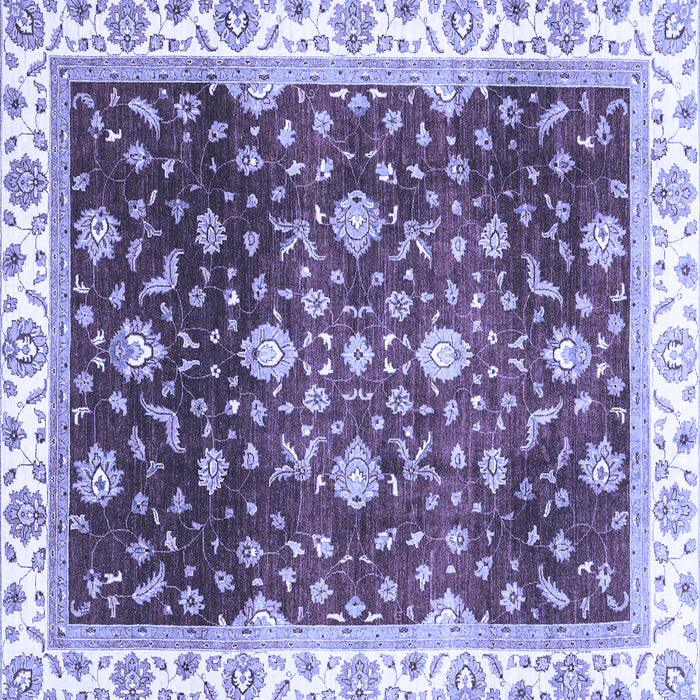 Square Oriental Blue Traditional Rug, abs3347blu