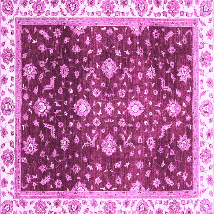 Square Machine Washable Oriental Purple Traditional Area Rugs, wshabs3347pur