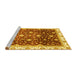 Sideview of Machine Washable Oriental Yellow Traditional Rug, wshabs3347yw