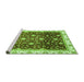 Sideview of Machine Washable Oriental Green Traditional Area Rugs, wshabs3347grn