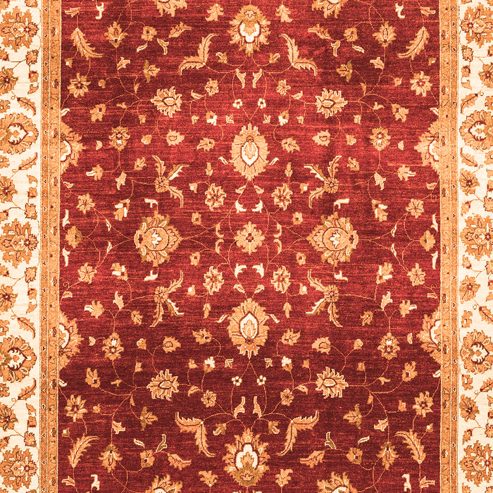 Machine Washable Oriental Orange Traditional Area Rugs, wshabs3347org