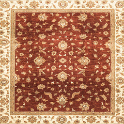 Square Machine Washable Abstract Red Rug, wshabs3347