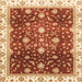 Square Machine Washable Abstract Red Rug, wshabs3347