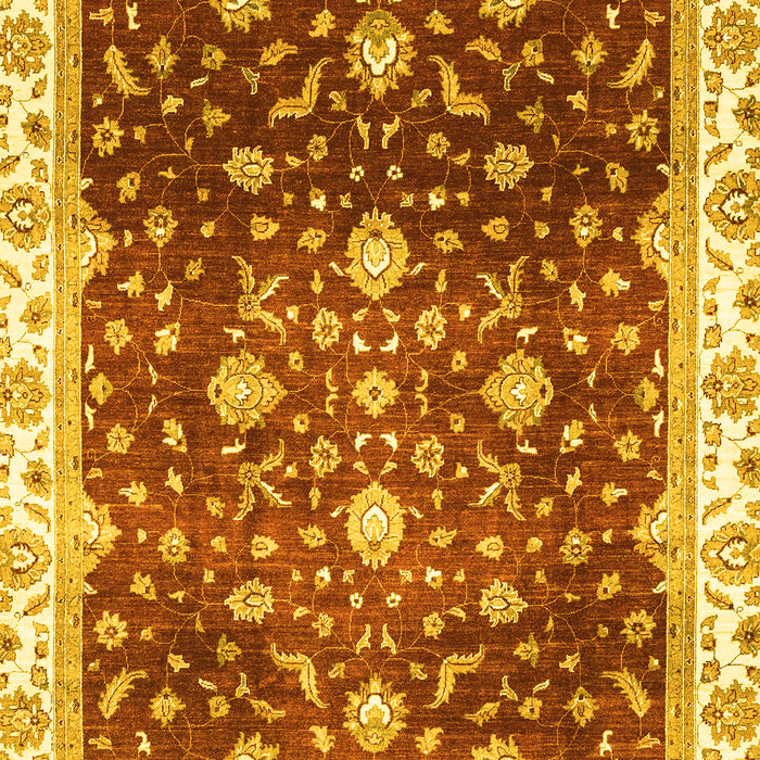 Machine Washable Oriental Yellow Traditional Rug, wshabs3347yw
