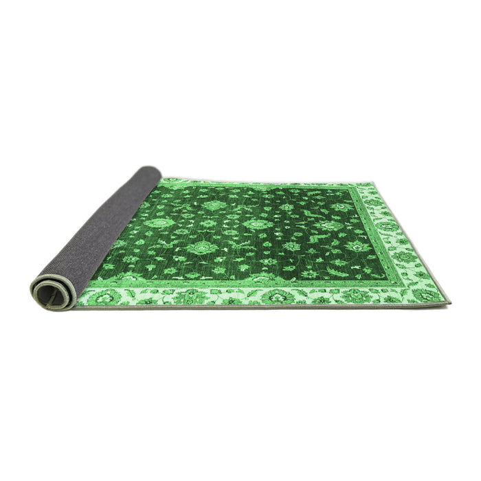 Sideview of Oriental Emerald Green Traditional Rug, abs3347emgrn