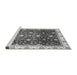 Sideview of Machine Washable Oriental Gray Traditional Rug, wshabs3347gry