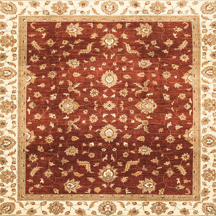 Square Abstract Red Oriental Rug, abs3347