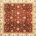 Square Abstract Red Oriental Rug, abs3347