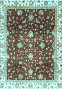 Oriental Light Blue Traditional Rug, abs3347lblu