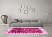 Machine Washable Oriental Pink Traditional Rug, wshabs3347pnk