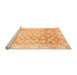 Sideview of Machine Washable Oriental Orange Traditional Area Rugs, wshabs3348org