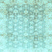 Square Oriental Light Blue Traditional Rug, abs3348lblu