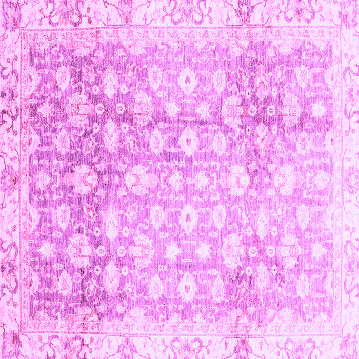 Square Machine Washable Oriental Purple Traditional Area Rugs, wshabs3348pur