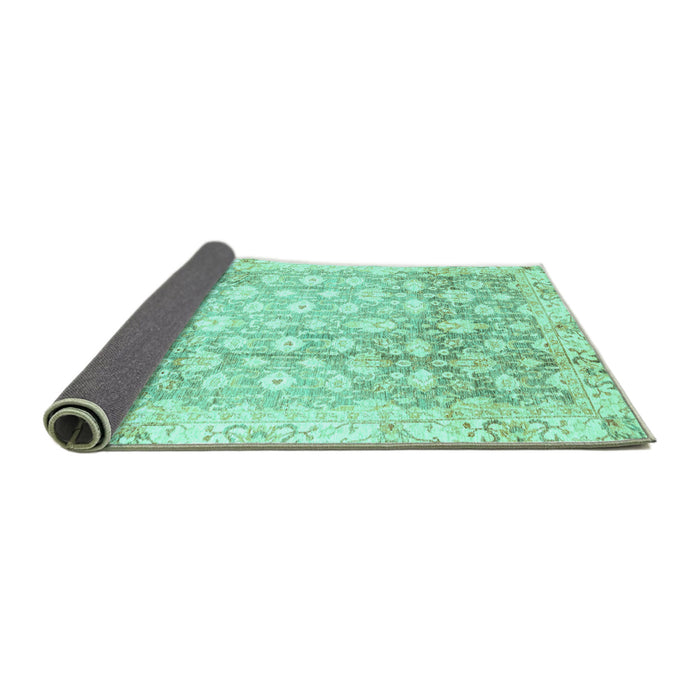 Sideview of Oriental Turquoise Traditional Rug, abs3348turq