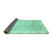 Sideview of Oriental Turquoise Traditional Rug, abs3348turq