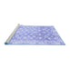 Sideview of Machine Washable Oriental Blue Traditional Rug, wshabs3348blu