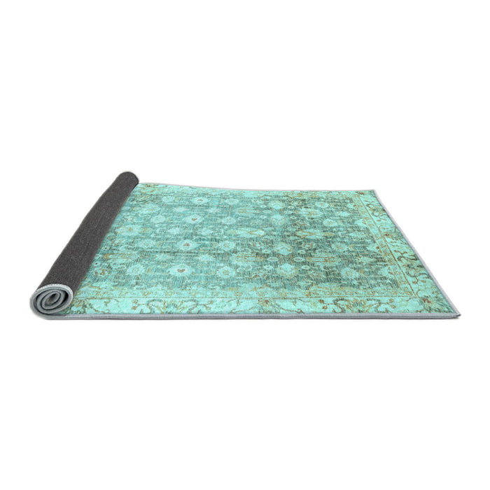 Sideview of Oriental Light Blue Traditional Rug, abs3348lblu