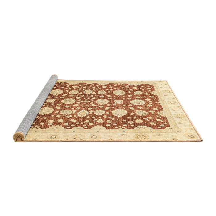 Sideview of Machine Washable Abstract Sun Yellow Rug, wshabs3349
