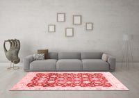 Machine Washable Oriental Red Traditional Rug, wshabs3349red