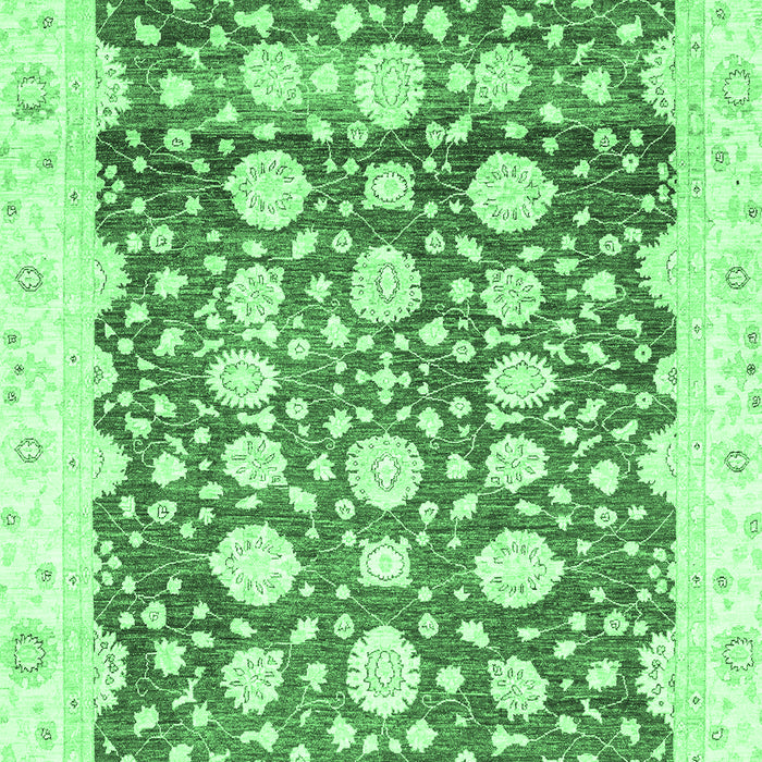 Machine Washable Oriental Emerald Green Traditional Area Rugs, wshabs3349emgrn