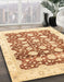 Abstract Sun Yellow Oriental Rug in Family Room, abs3349