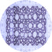 Round Oriental Blue Traditional Rug, abs3349blu