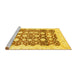 Sideview of Machine Washable Oriental Yellow Traditional Rug, wshabs3349yw